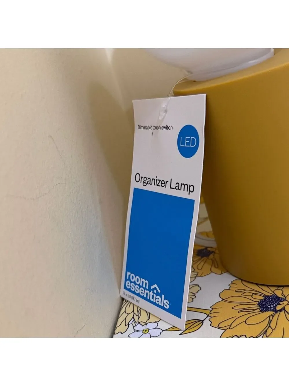 Modern Touch Mustard Yellow Organizer Lamp with Two Storage